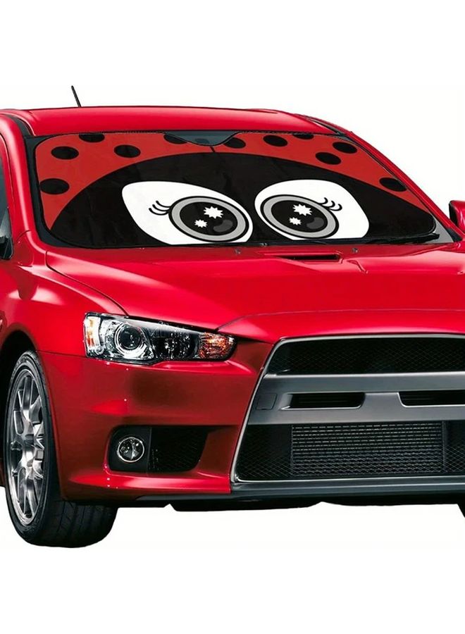 1pc UV Guard Car Windshield Sunshade Adorable Insect Design Protects Interior - Image 3